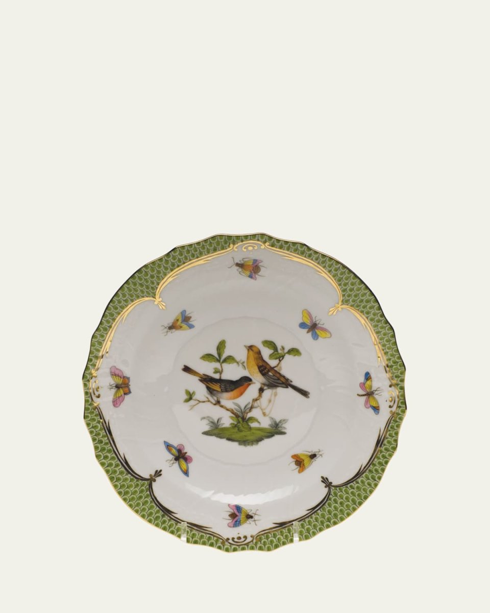 Rothschild Bird Green Motif 09 Salad Plate